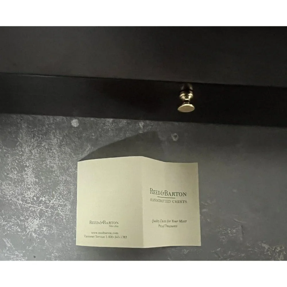 Reed & Barton Eureka Silverware Wood Storage‎ Flatware Chest Dark Wood